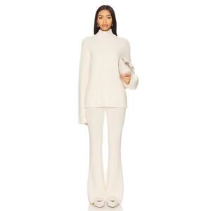 NEW Camila Coelho Nika Knit Sweater + Pants SET in Cream, Women's Small $356